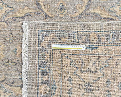 12x15 Zeigler Gray Afghan Hand Knotted Wool Area Rug